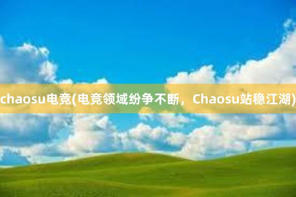 chaosu电竞(电竞领域纷争不断，Chaosu站稳江湖)