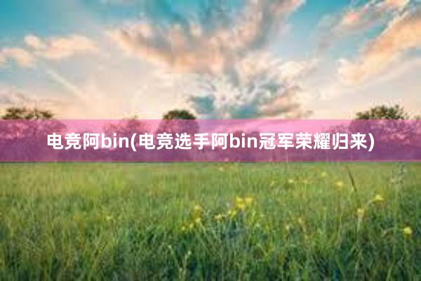 电竞阿bin(电竞选手阿bin冠军荣耀归来)