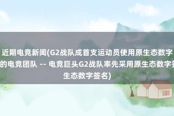 近期电竞新闻(G2战队成首支运动员使用原生态数字签名的电竞团队 -- 电竞巨头G2战队率先采用原生态数字签名)