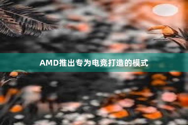 AMD推出专为电竞打造的模式