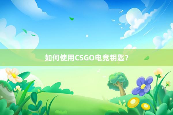 如何使用CSGO电竞钥匙？