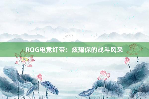 ROG电竞灯带：炫耀你的战斗风采