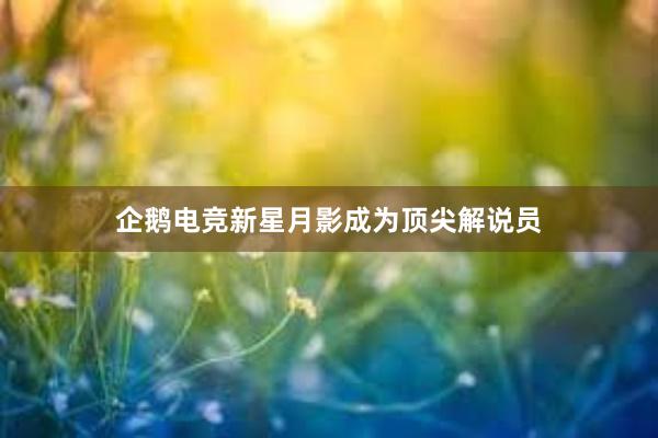 企鹅电竞新星月影成为顶尖解说员