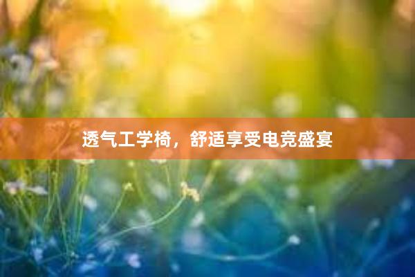 透气工学椅，舒适享受电竞盛宴